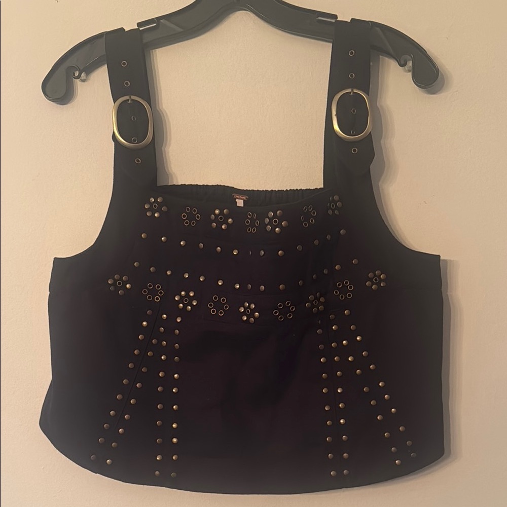 🖤 NWT Free People “Rikki” Studded Crop Top - Picture 6 of 8